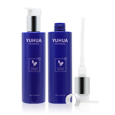 Blaue Kunststoffgehäuse-Flaschen des Shampoo-200ml mit Pumpe