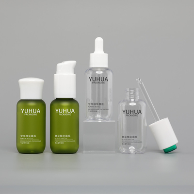 2oz bereitete gesichts-Serum-Flaschen PCR 60ML Plastikdrücken unteren Tropfenzähler auf