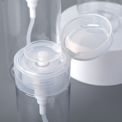 das Make-upKunststoffgehäuse 200ml 300ml füllt klare Druckpumpe-Entladung HAUSTIER Flasche ab