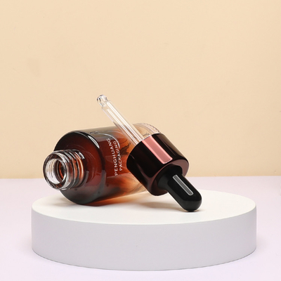 Glastropfflasche-kundenspezifische malende leere Hautpflege 30ml des ätherischen Öls