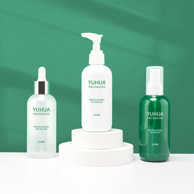 Grün-Plastiktropfflasche-Siebdruck 120ML 150ml, der das Lotions-Creme-Verpacken druckt
