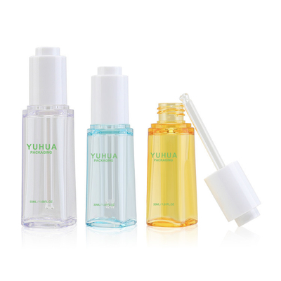 kundenspezifische PETG Plastikserum-Flasche 30ml 50ml mit Tropfenzähler-Kappe