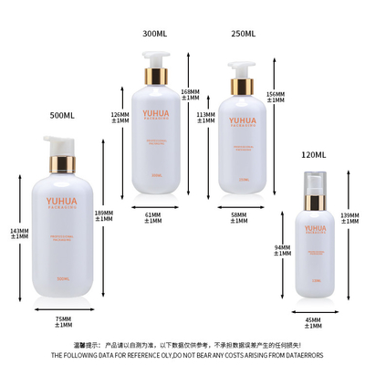 Skincare, welches das Shampoo-Plastikverpacken der runden Flaschen-120ml 250ml 300ml verpackt