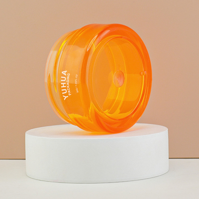 Orange HAUSTIER Plastikglas-Farbe ringsum die flache Kappen-Sahnelotion, die 30g verpackt