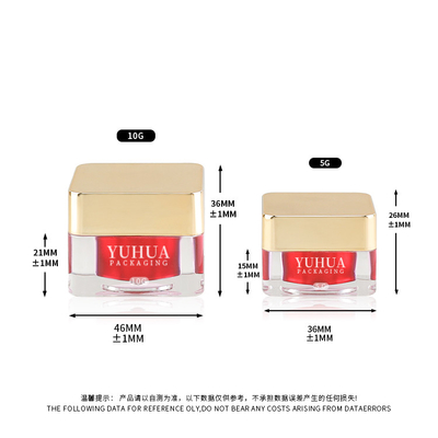 Creme-Topf-acrylsauerglas 5g 10g quadratisches für Skincare Verpacken