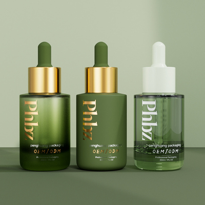 Druck- Glas-Serum-Tropfflaschen der Fantasie-1oz für das kosmetische Verpacken