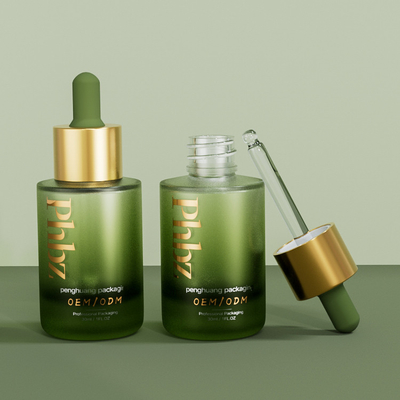 Druck- Glas-Serum-Tropfflaschen der Fantasie-1oz für das kosmetische Verpacken