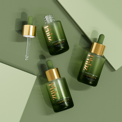 Druck- Glas-Serum-Tropfflaschen der Fantasie-1oz für das kosmetische Verpacken