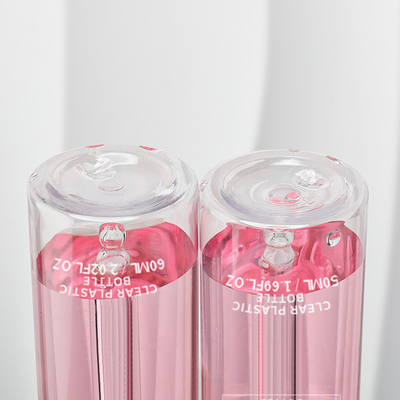 Kundenspezifisches klares Serum-Lotions-Flaschen-Verpacken des Zylinder-30ml 40ml 50ml 60ml