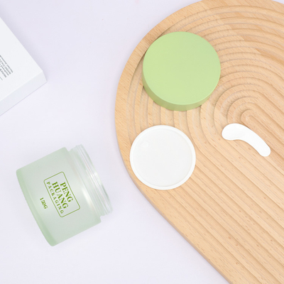 Bereiftes Überwurfmutter-kosmetisches Glasglas für Gesichts-Creme 800g zu 200g