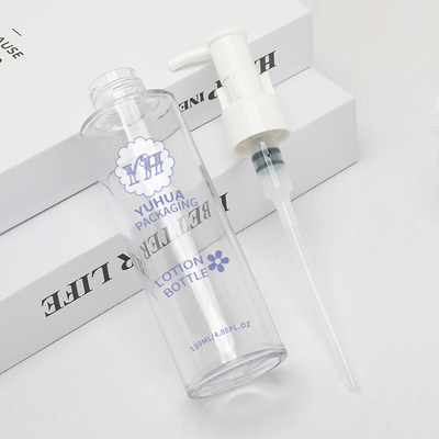 Kundenspezifische Logo-Zylinder-PETG-Lotion-Pumpflasche für Kosmetikverpackungen
