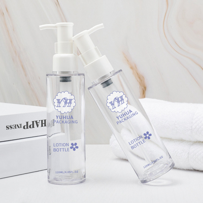 Kundenspezifische Logo-Zylinder-PETG-Lotion-Pumpflasche für Kosmetikverpackungen