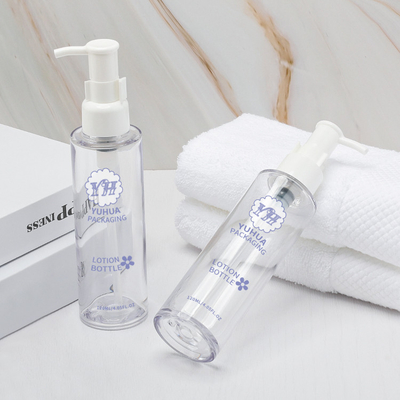 Kundenspezifische Logo-Zylinder-PETG-Lotion-Pumpflasche für Kosmetikverpackungen