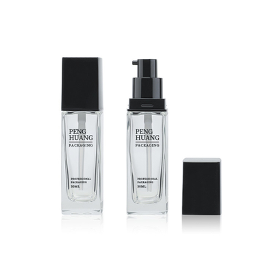 30 ml Liquid Foundation Glaspumpflasche, Kosmetikverpackung, Heißprägung