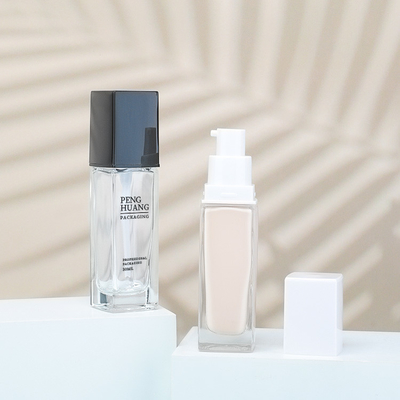 30 ml Liquid Foundation Glaspumpflasche, Kosmetikverpackung, Heißprägung