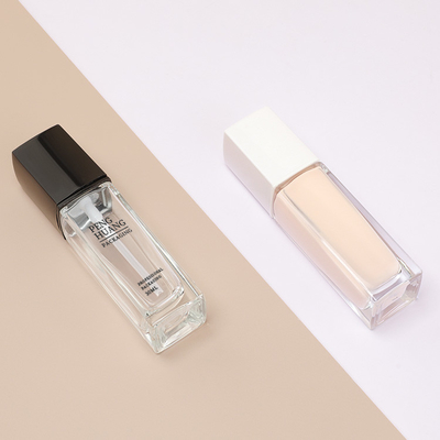 30 ml Liquid Foundation Glaspumpflasche, Kosmetikverpackung, Heißprägung