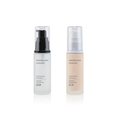 Glasflasche der flüssigen Grundierung 30ml mit Hautpflege Pumpen-Gesichts-Sorgfalt-Feuchtigkeitscreme Sunblock 1oz
