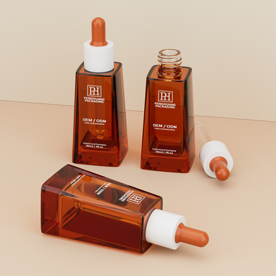 Klassische Trapez 30 ml Ölserum Tropffflaschen für Hautpflegeverpackungen