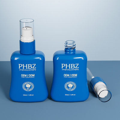 Hautpflege Verpackung Druck Oblate Lotion Pump Flasche 50 ml Trapezform