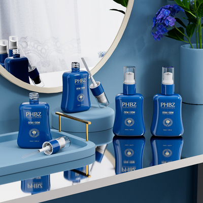 Hautpflege Verpackung Druck Oblate Lotion Pump Flasche 50 ml Trapezform