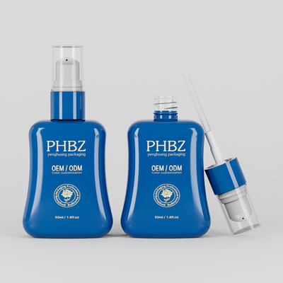 Hautpflege Verpackung Druck Oblate Lotion Pump Flasche 50 ml Trapezform