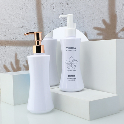 Ein guter Preis. Rundes Plastik-Toner-Shampoo-Flasche 200 ml Leere Lotion-Pumpe Flasche Online