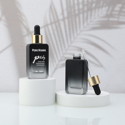 Schwarzes Glas Tropffflasche 30 ml Für Serum Toner Essenzöl