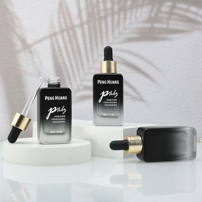 Schwarzes Glas Tropffflasche 30 ml Für Serum Toner Essenzöl