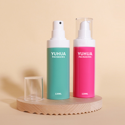 Farbenfrohe 120 ml leere weiße Feinschmelz-Plastik-Spray-Pumpenflasche für Body Toner Wasser