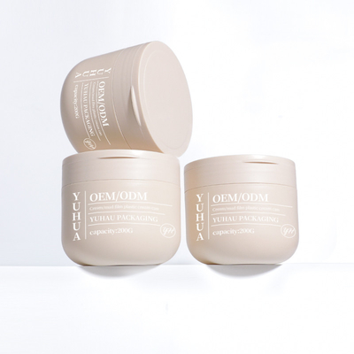 OEM ODM Doppelwand Plastikcreme-Glas 200ml leere runde PP-Matte Haarpflege-Maske Behälter-Glas