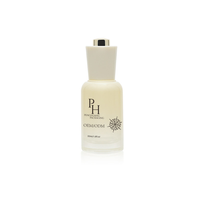 30 ml runde leere Glasserum-Tropffflaschen mit Seidenbildschirmdruck