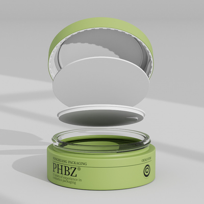Custom Logo 100G Glasgefäße für Gesichtscreme Körpercreme Gesichtsmaske mit Deckel
