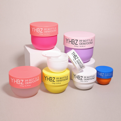 Großhandel Buttercreme-Glas 50/75/100/150/200/300/500g Breitmaul-Rundkörper-Scrubbehälter