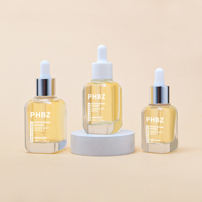 10 ml, 20 ml, 30 ml, 40 ml, Quadratglas-Serum-Tropffflaschen mit Pipette