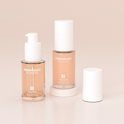 Luxus Kosmetik Verpackung Glas Haaröl Serum Flaschen 20ml Lotion Pumpe Flasche