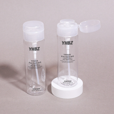 Klarer Push-Top-Plastikflasche für Nagellack, Make-up-Entferner, Toner