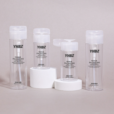 100 ml bis 500 ml anpassbare runde Plastikflaschen für Flüssigkeitsentferner und Make-up-Toner
