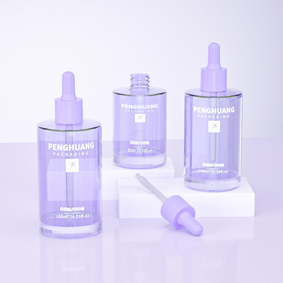 Luxus-Kosmetik-Verpackung 80 ml 100 ml 120 ml große Flasche mit Serum-Tropfdrüsen