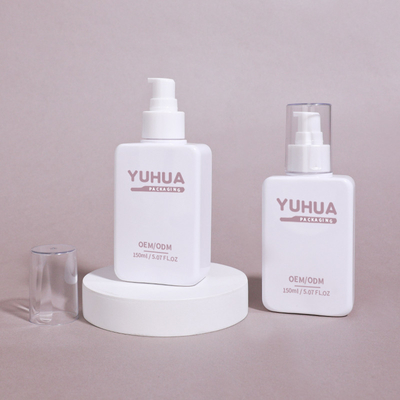 Großhandel Flasche aus klarem Kunststoff 150 ml Flachquadrat Shampoo und Conditioner Flasche