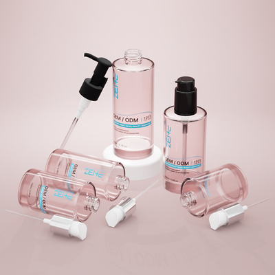 Individuelle Glas-Kosmetikflasche 100 ml 120 ml 150 ml Serum Lotion Pump Flasche
