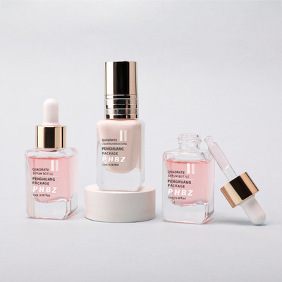 Flaschen mit Haaroli15 ml Kosmetikverpackung Viereckige Flüssigkeitsflaschen