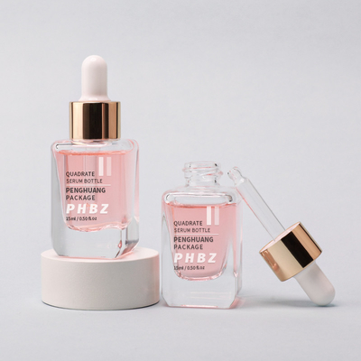 Flaschen mit Haaroli15 ml Kosmetikverpackung Viereckige Flüssigkeitsflaschen