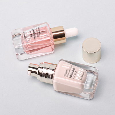 Flaschen mit Haaroli15 ml Kosmetikverpackung Viereckige Flüssigkeitsflaschen