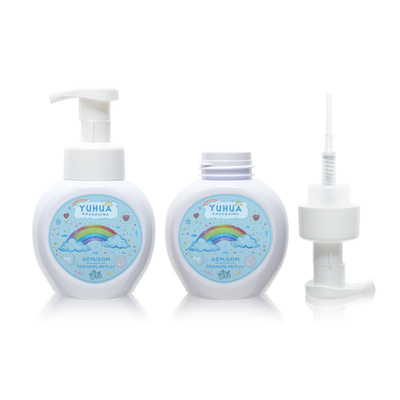 Rundes Lotion Shampoo Flasche 300ml Plastik Schaumflasche zur Gesichtsreinigung