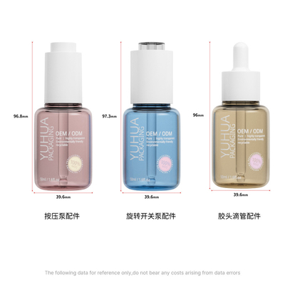 50 ml anpassbare Serum-Tropffflaschen ODM/OEM klare Öl-Serum-Plastikflasche