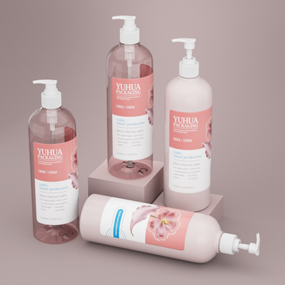 Großhandelsflasche mit Plastiklotion Weiß1000ml spezielle PET-Shampoo- und Conditionerflasche