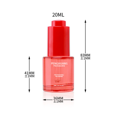 Custom 20ml Luxus ätherisches Öl Glasflasche Verpackung Serumflasche mit Tropffflasche