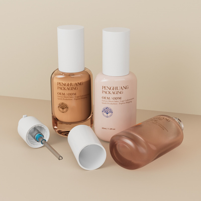 30ml Foundation Flaschen Runde Leere Flüssige Foundation Glasflasche
