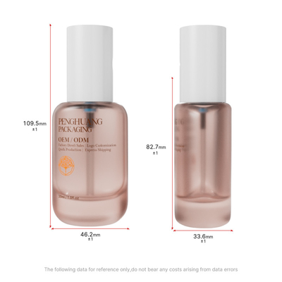 Transparente Grundfläche Glasflasche 30 ml 1 oz Großhandel Leere Grundflaschen mit Kappe