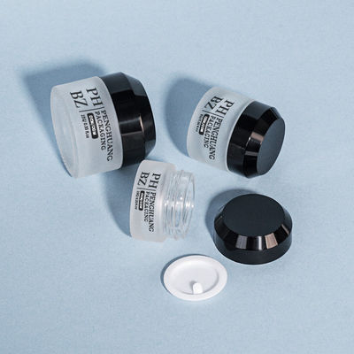 5-100g Glascreme-Tiegel aus mattiertem Glas, transparenter Schrägschulter-Augencreme-Tiegel mit Deckel